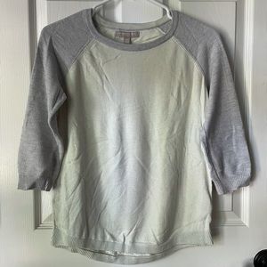 Banana Republic Mint/Grey 3/4 Sleeve Sweater
